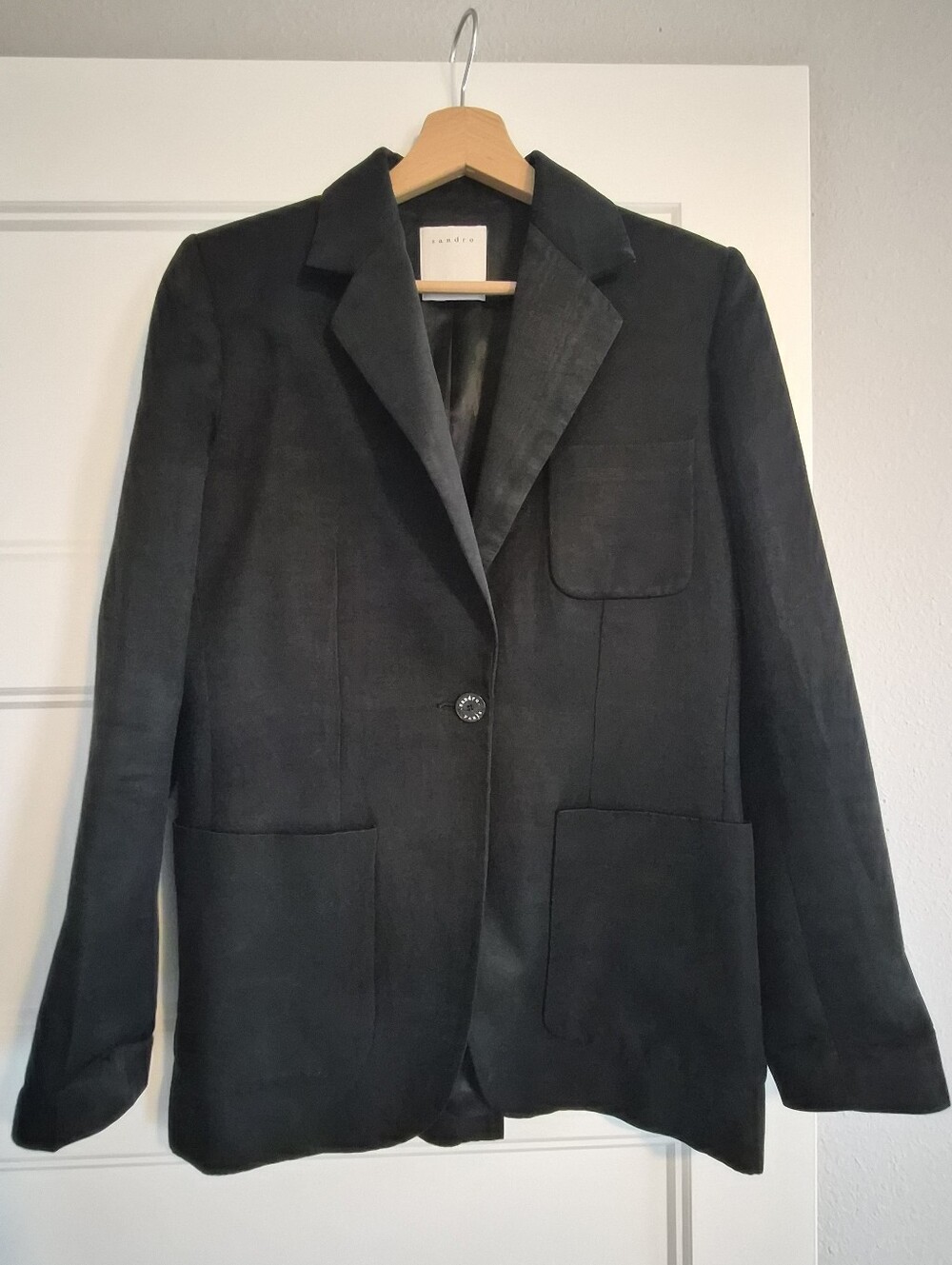 Sandro Black Single-Button Women's Blazer
